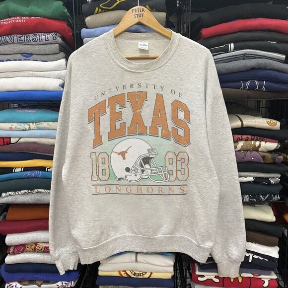 Vintage Texas Longhorns Football Sweatshirt 90s University of Texas Shirt tee - Picture 1 of 4